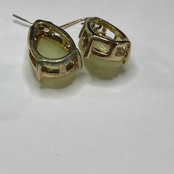 Two pair of dangle earrings druzy drusy style turquoise cream yellow faceted - Picture 6 of 10